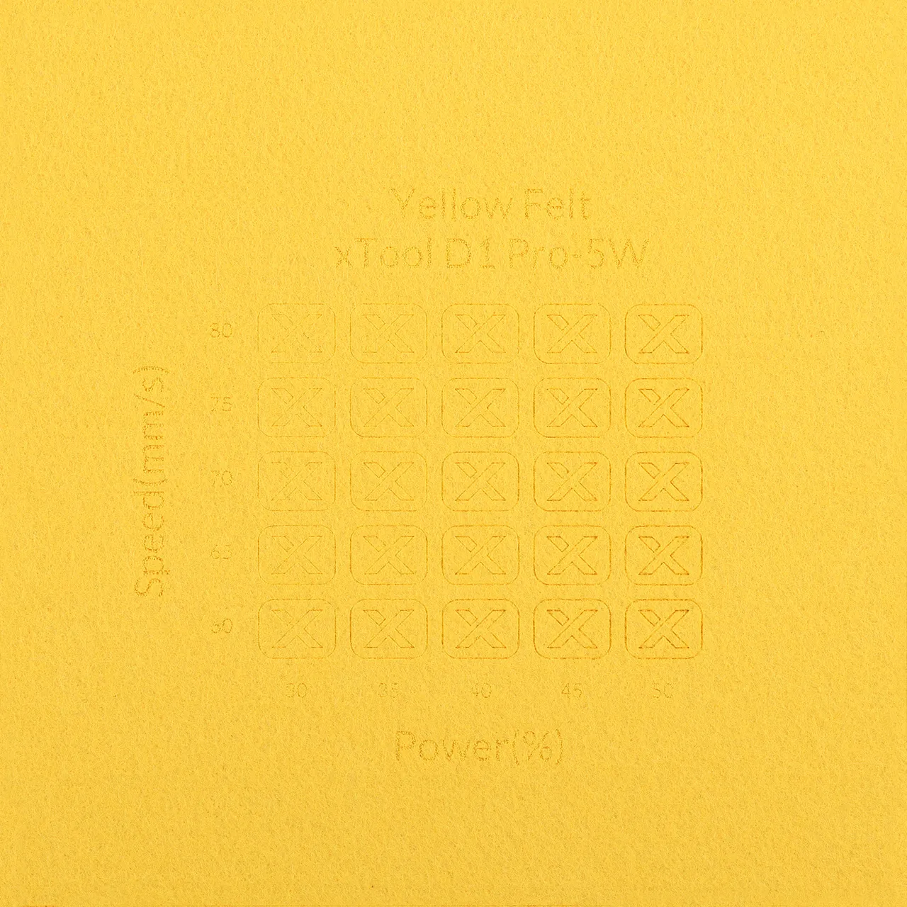 1/8"(3mm) Yellow Felt test grid