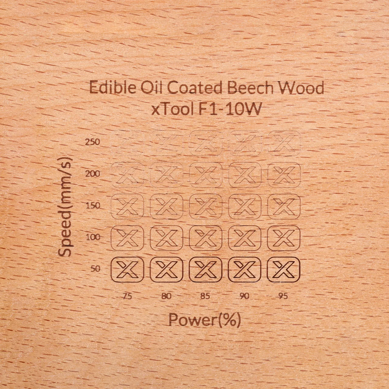 Edible Oil Coated Beech Wood test grid