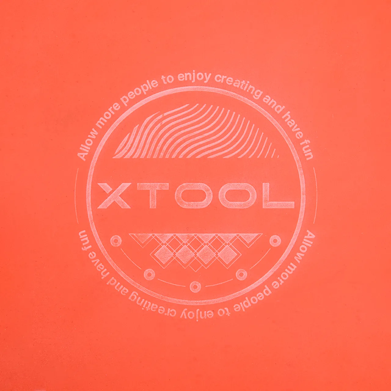 Orange Laser Engraving Rubber Sheet test grid