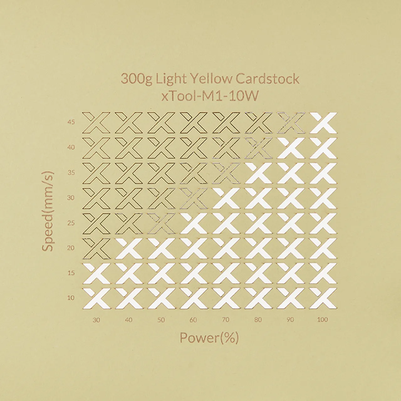 Light Yellow Cardstock-9oz(300g) test grid