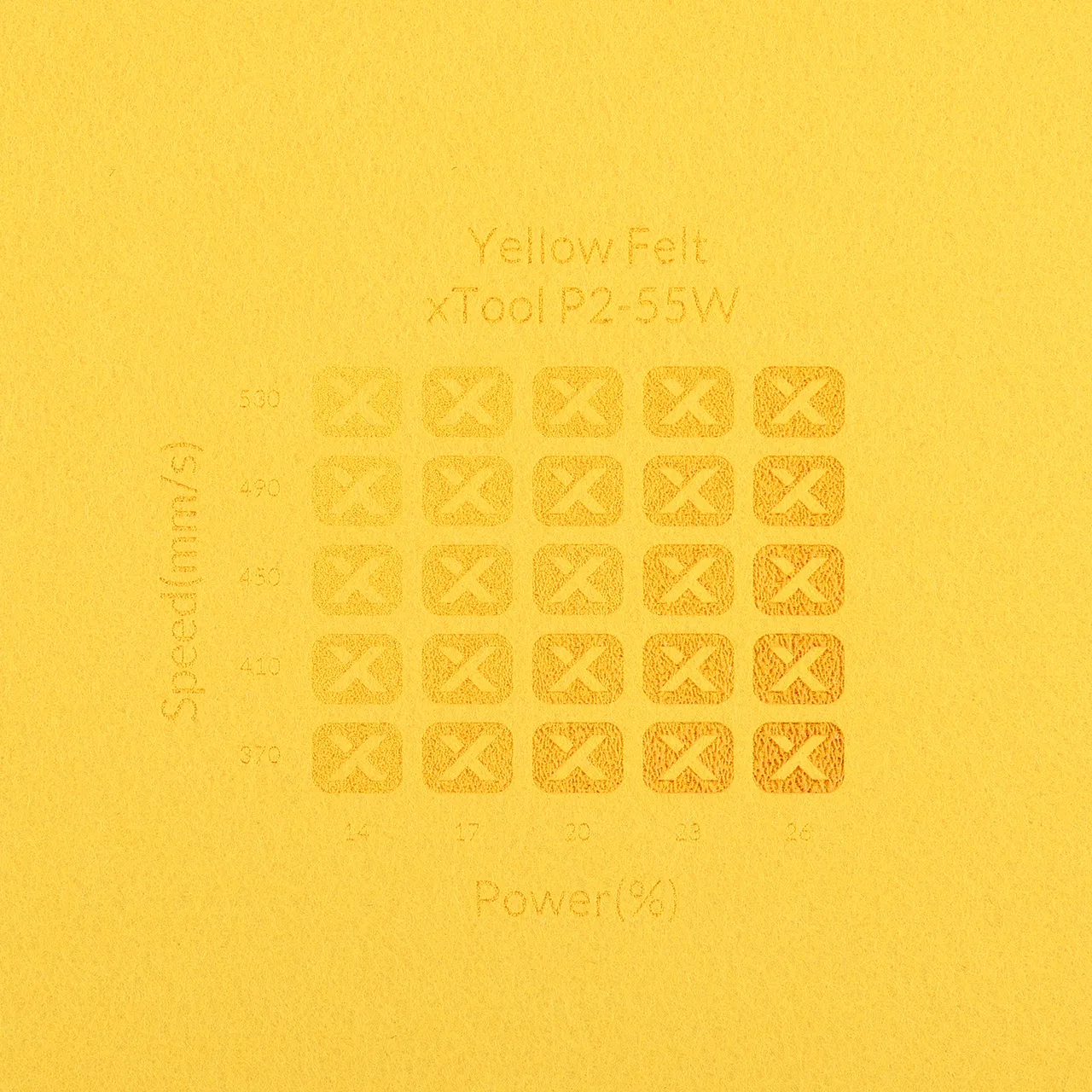 1/8"(3mm) Yellow Felt test grid