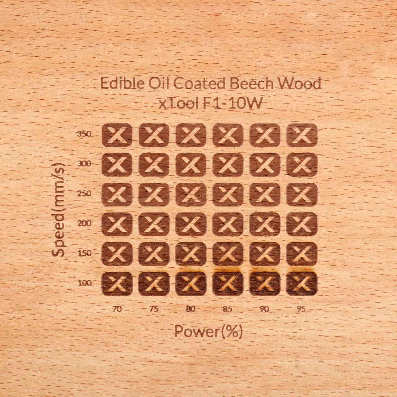 Edible Oil Coated Beech Wood test grid