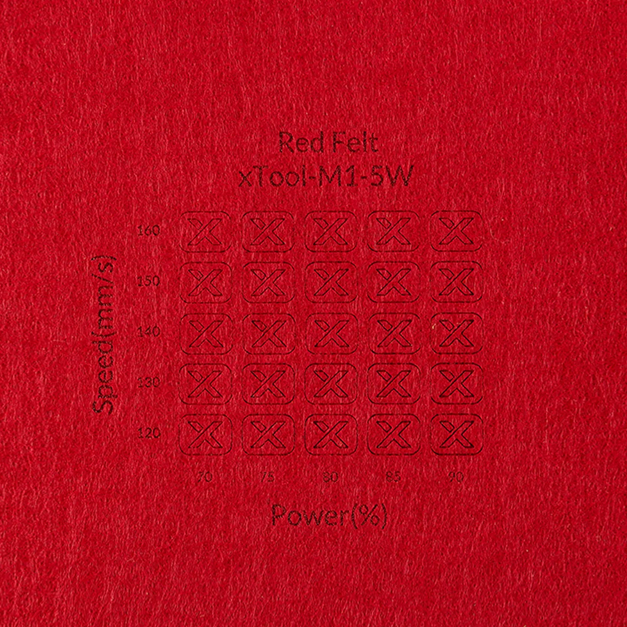 1/8"(3mm) Red Felt test grid