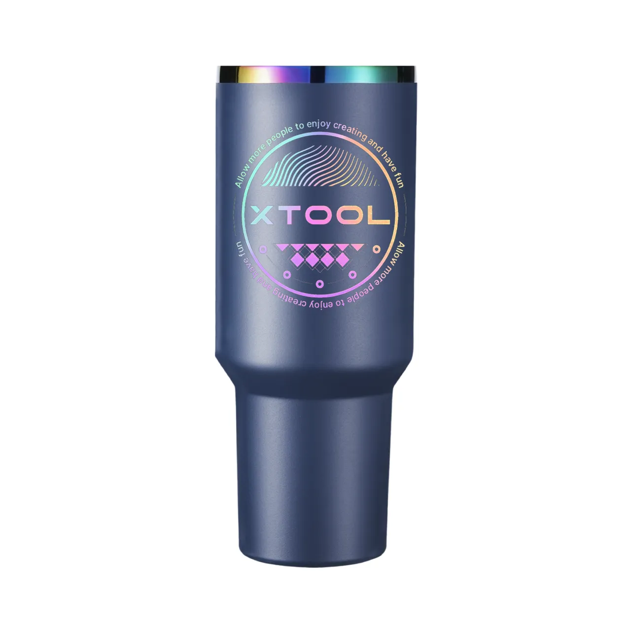 40oz(1183ml) Navy to Iridescent Tumbler with Removable Handle test grid