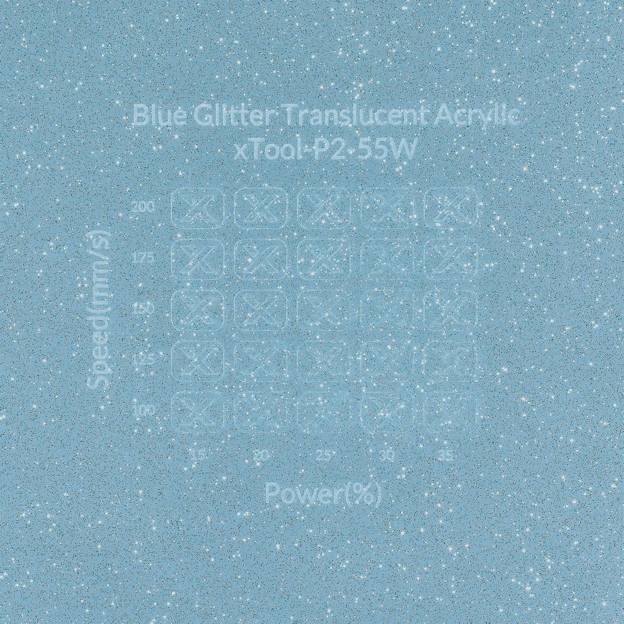 1/8"(3mm) Blue Translucent Glitter Acrylic