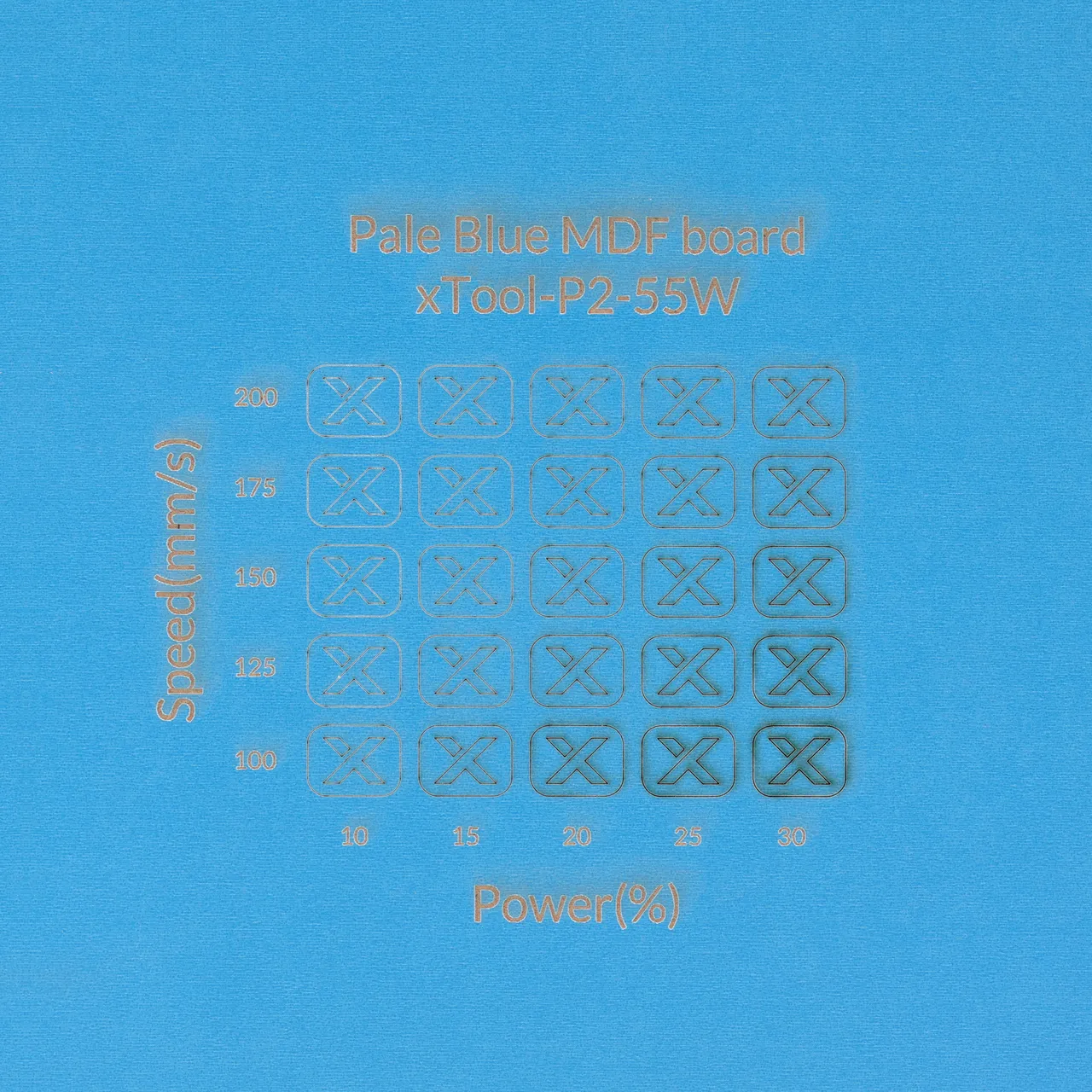 1/8"(3mm) Light Blue MDF Board test grid