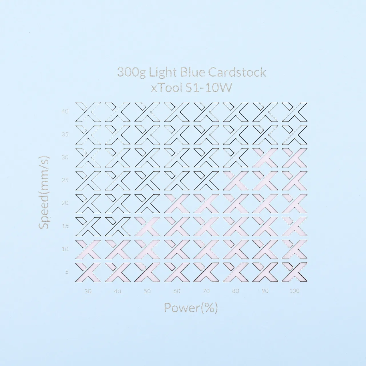 Light Blue Cardstock-9oz(300g) test grid
