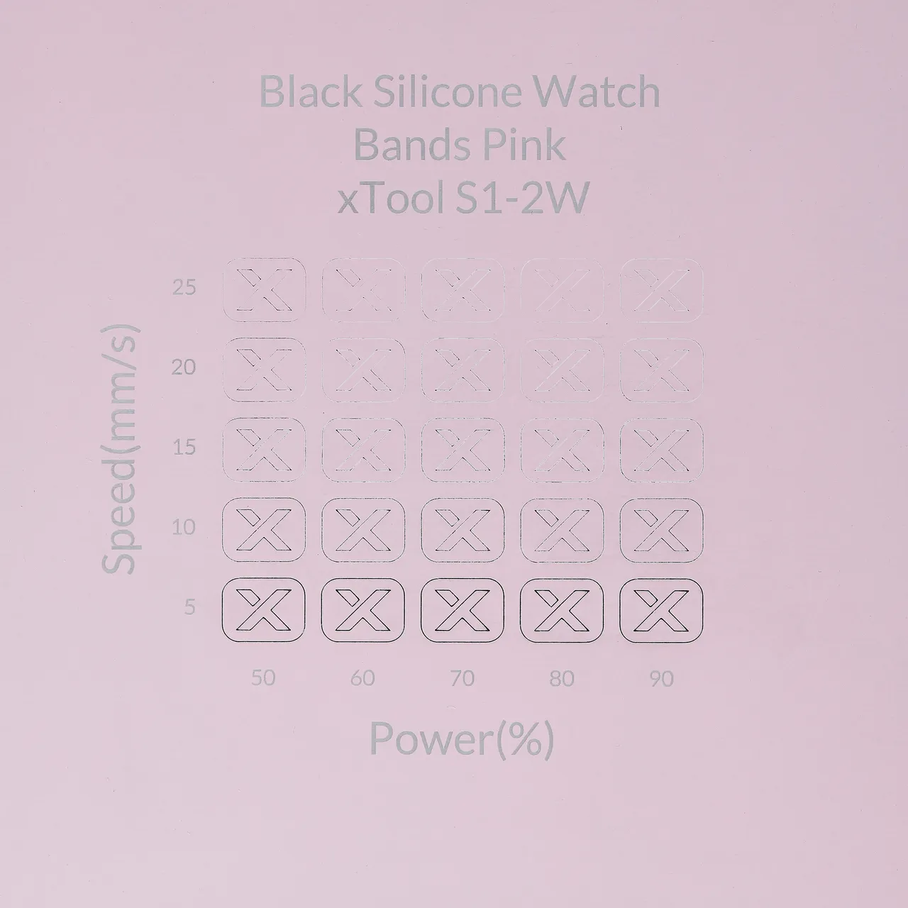 Black Silicone Watch Bands Pink test grid