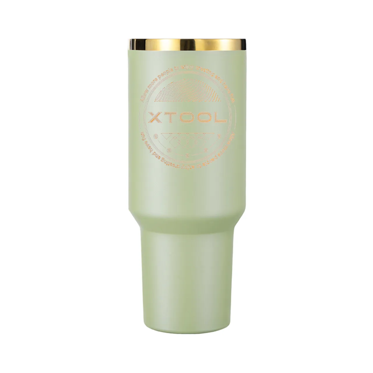 40oz(1183ml) Army Green to Gold Tumbler with Removable Handle