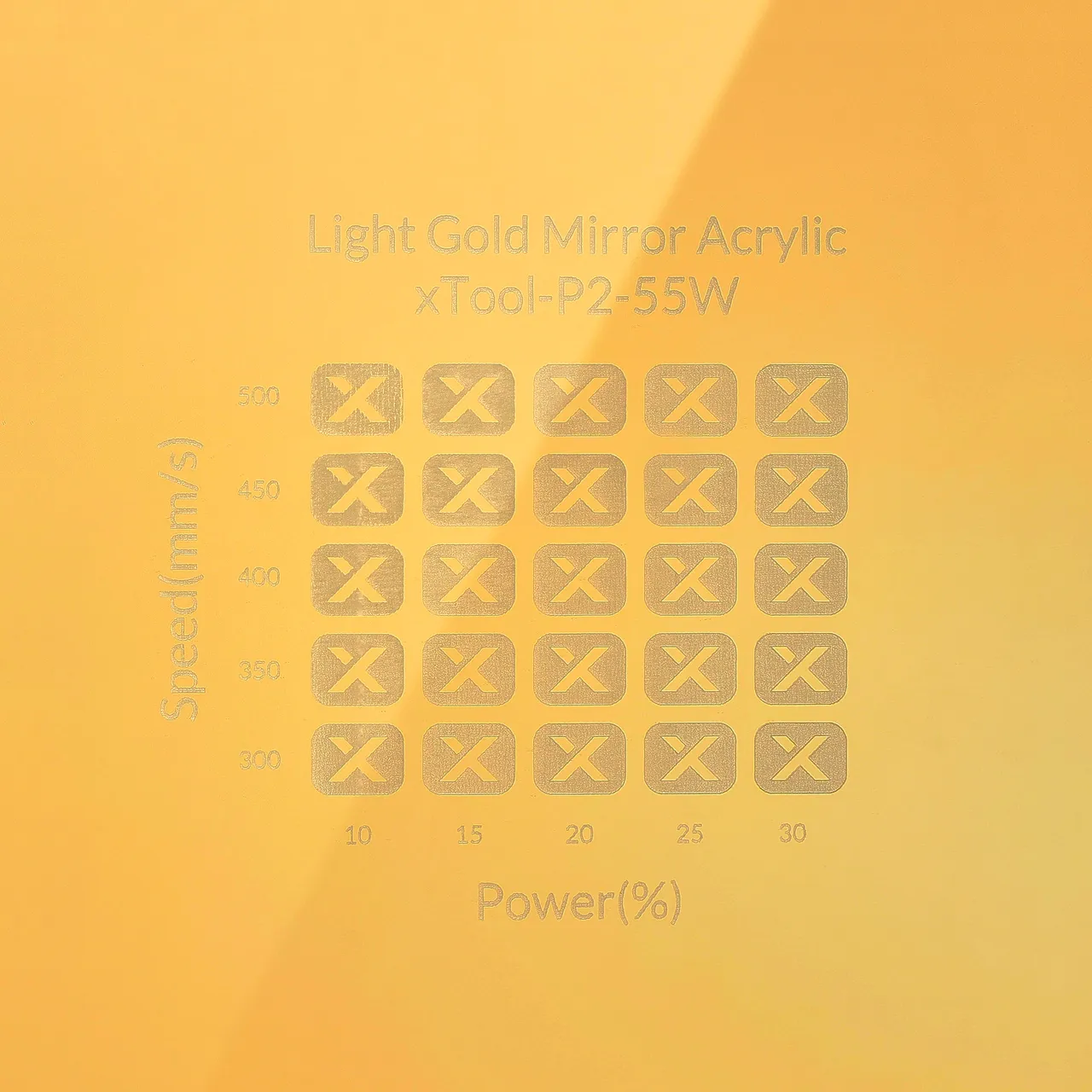 1/8"(3mm) Light Gold Acrylic test grid