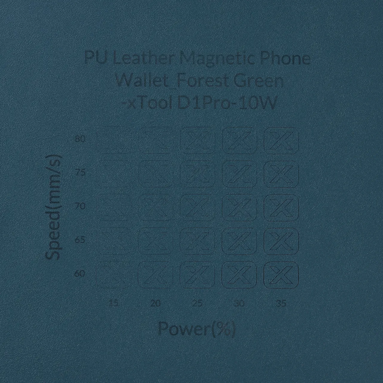 Green PU Leather test grid