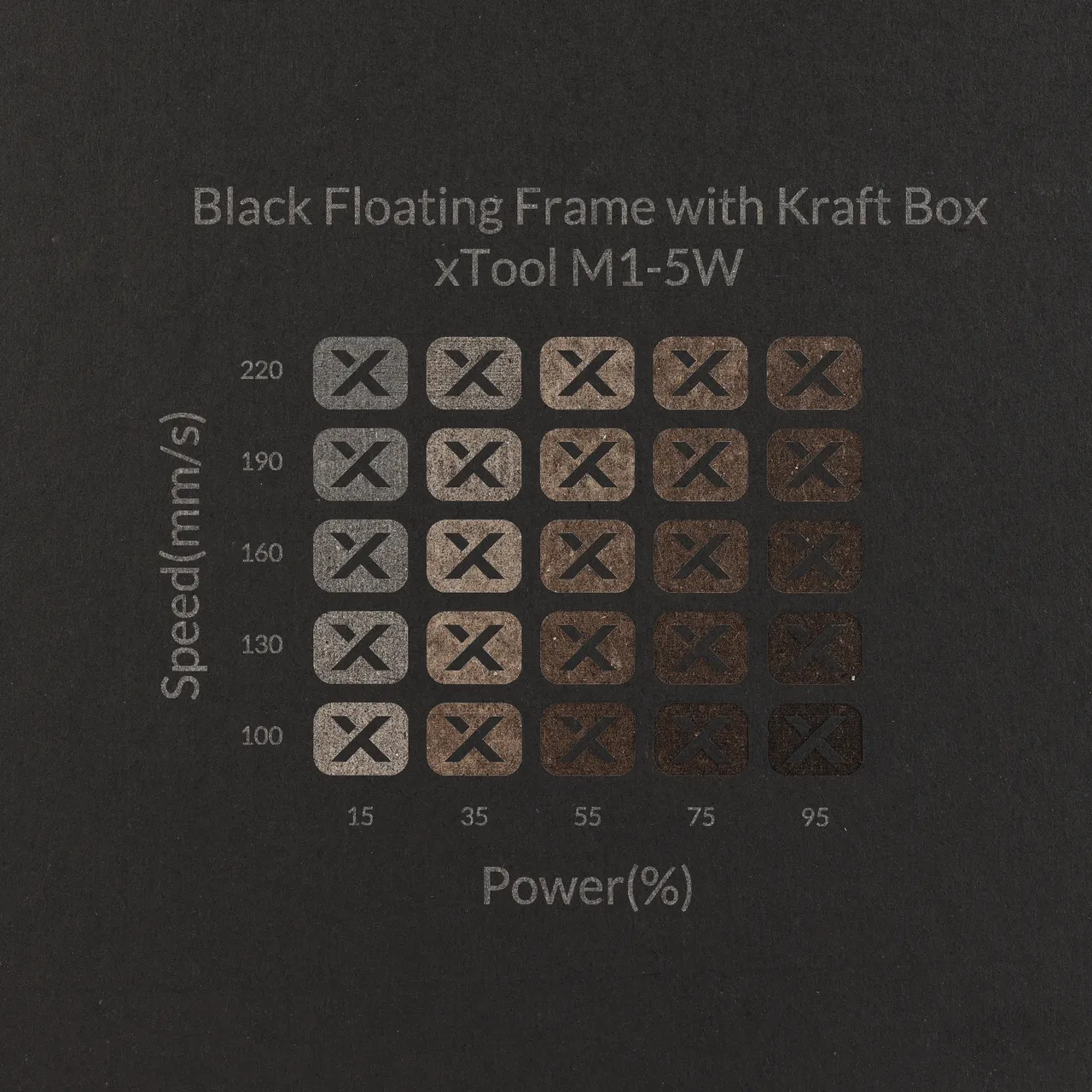 Grey Cardstock Mounted Kraft Paper-4.7oz(160g) test grid