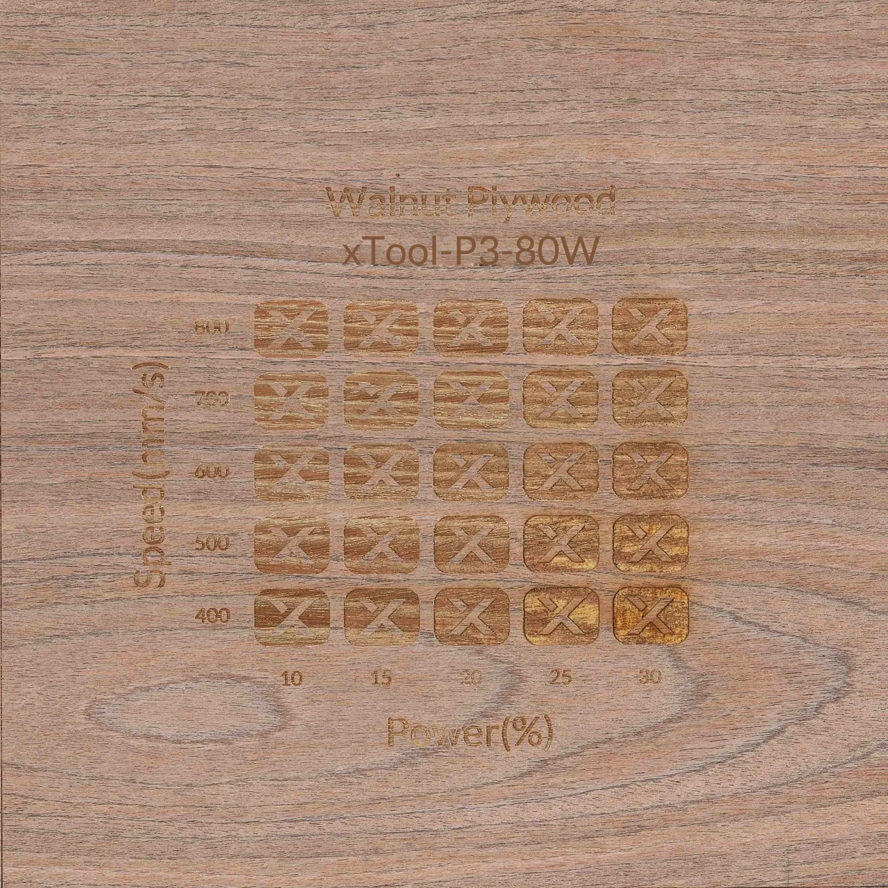 1/4"(6mm) Walnut Plywood test grid