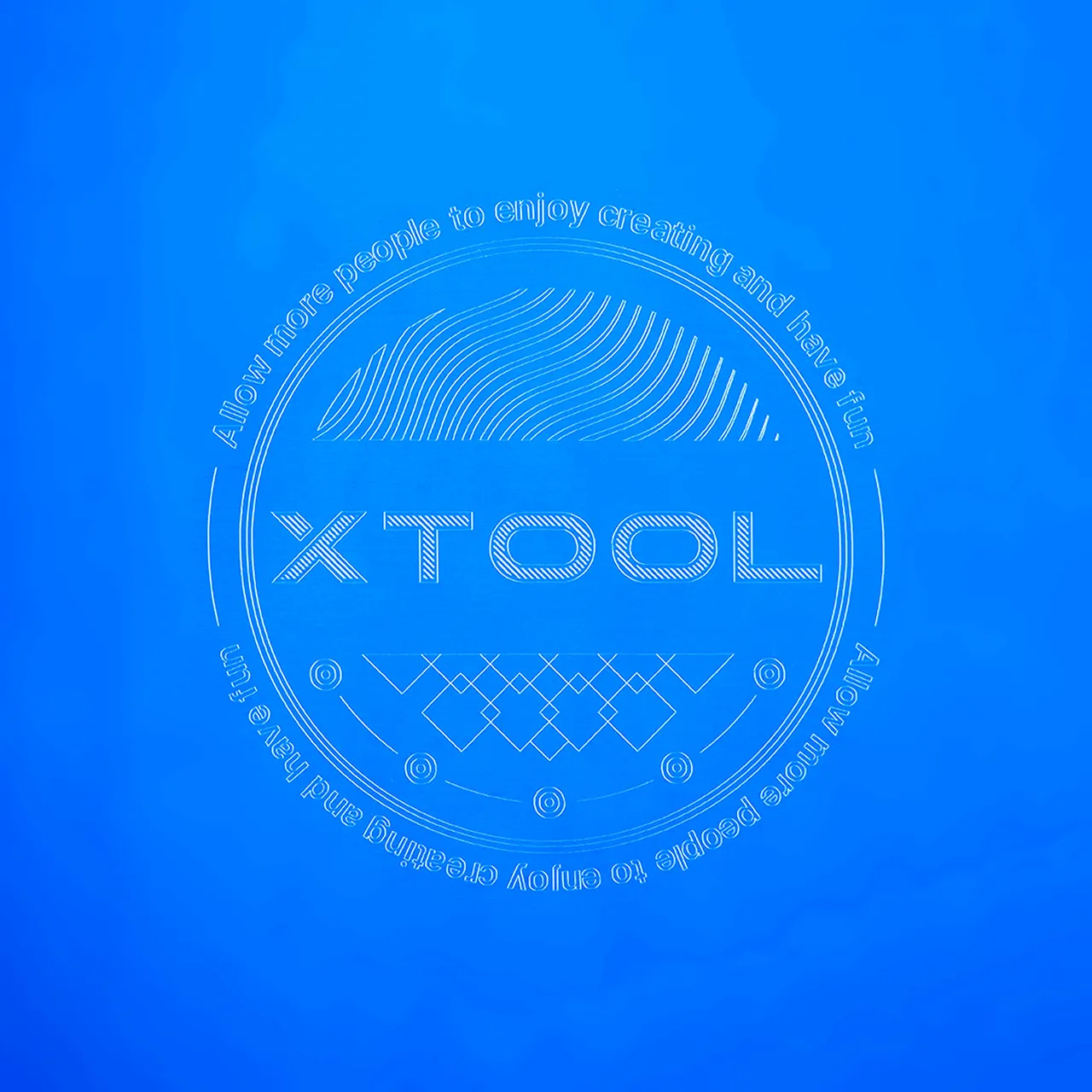 Deep Blue Anodized Aluminum Bone Dog Tag test grid