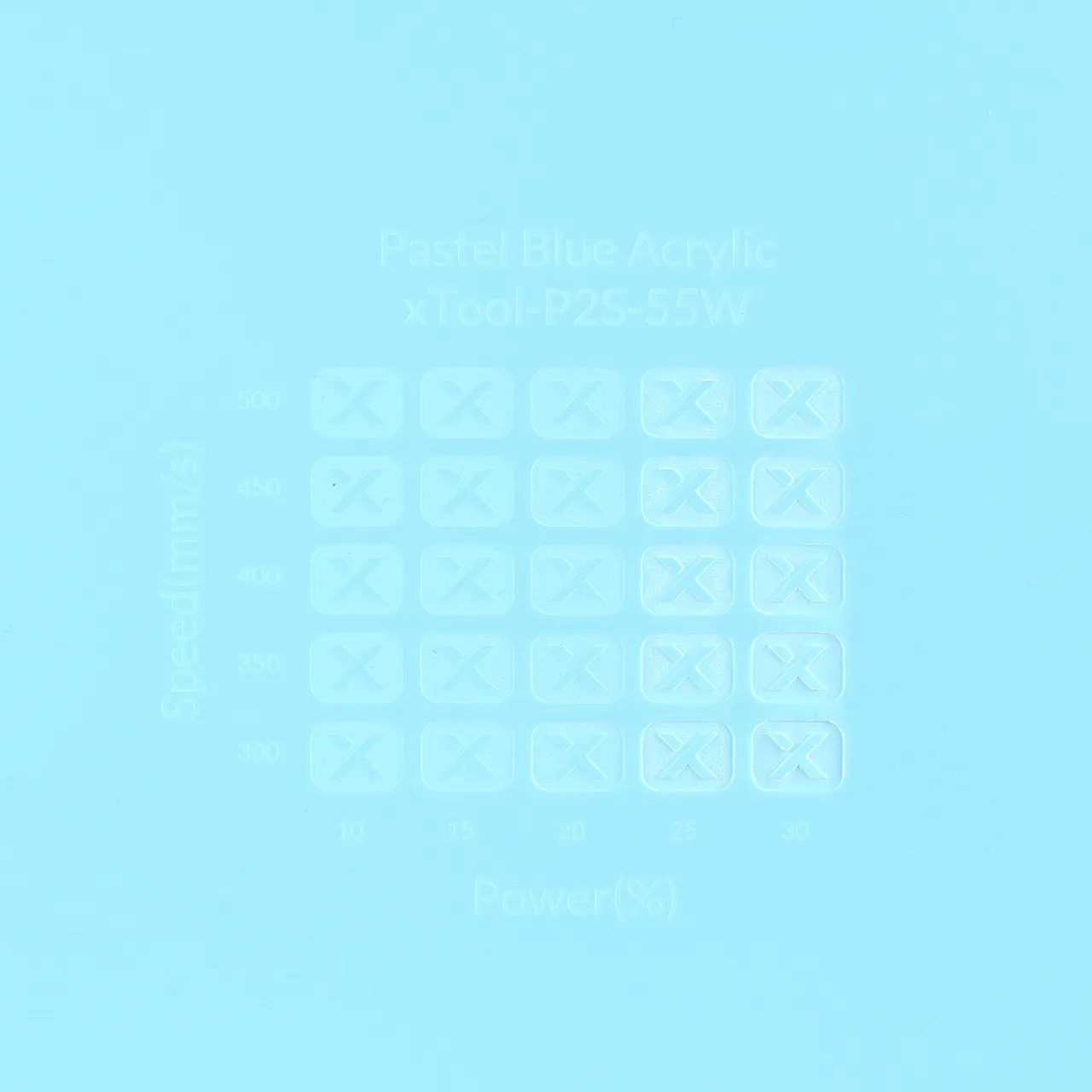 1/8"(3mm) Pastel Blue Acrylic test grid