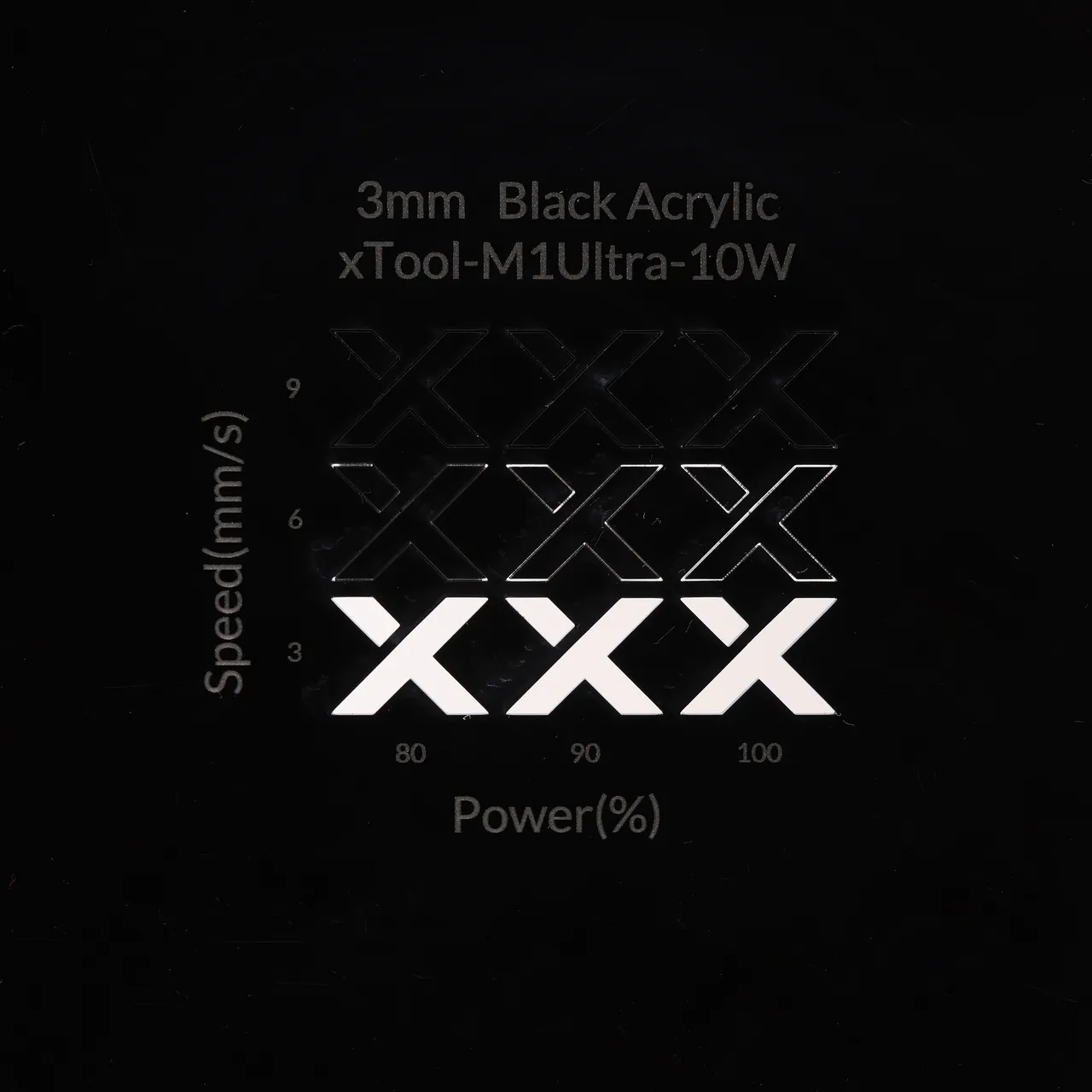 1/8"(3mm) Black Acrylic test grid