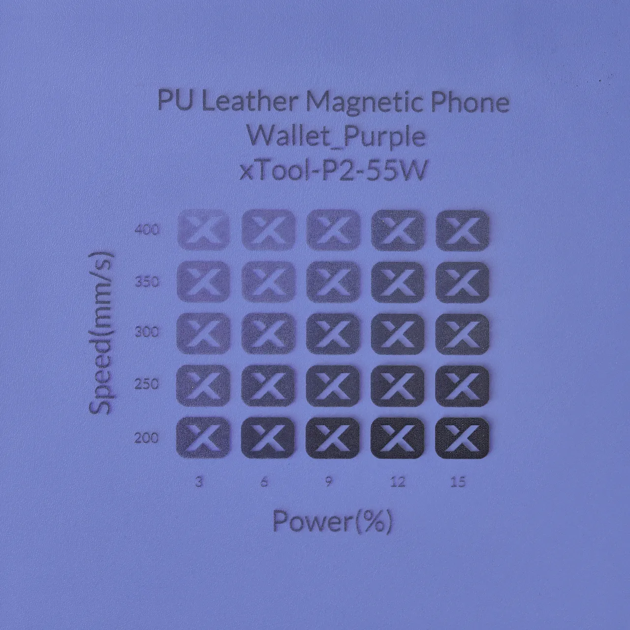 Purple PU Leather Magnetic Phone Wallet test grid