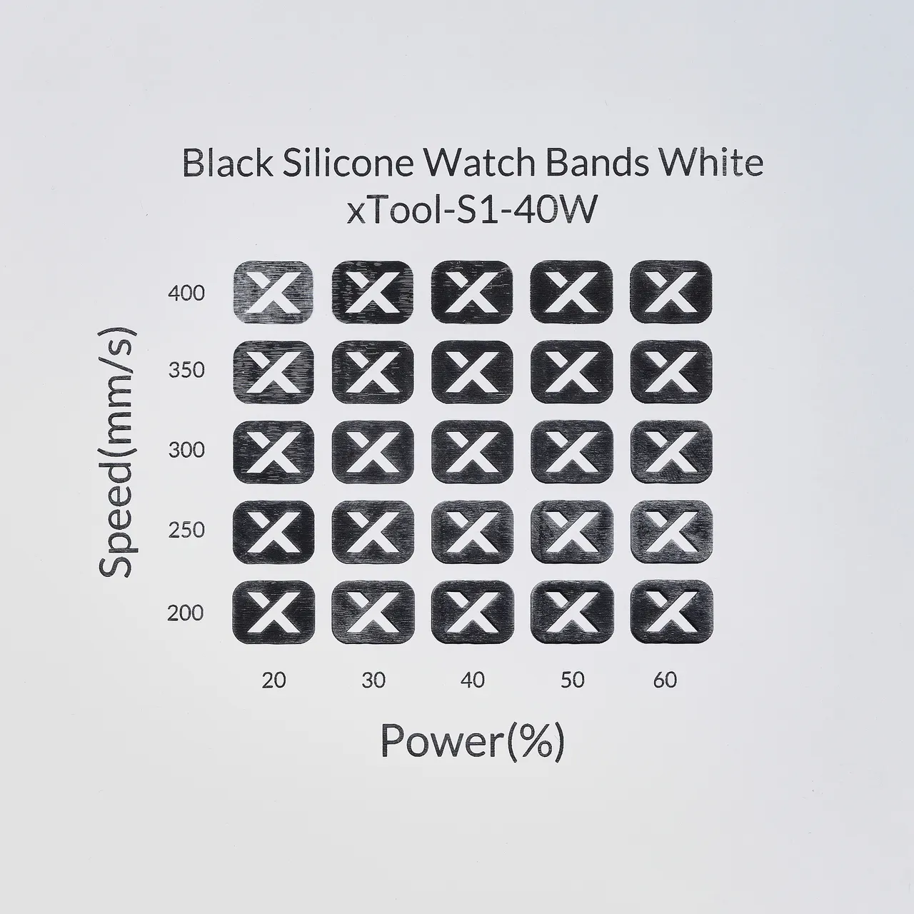 White to Black Silicone test grid