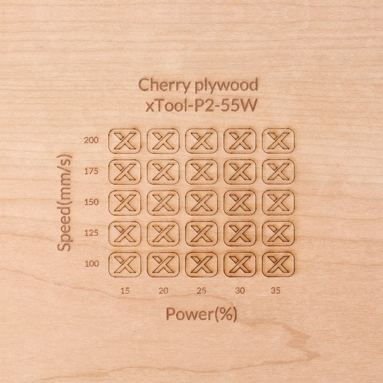 1/2"(12mm) Cherry Plywood test grid