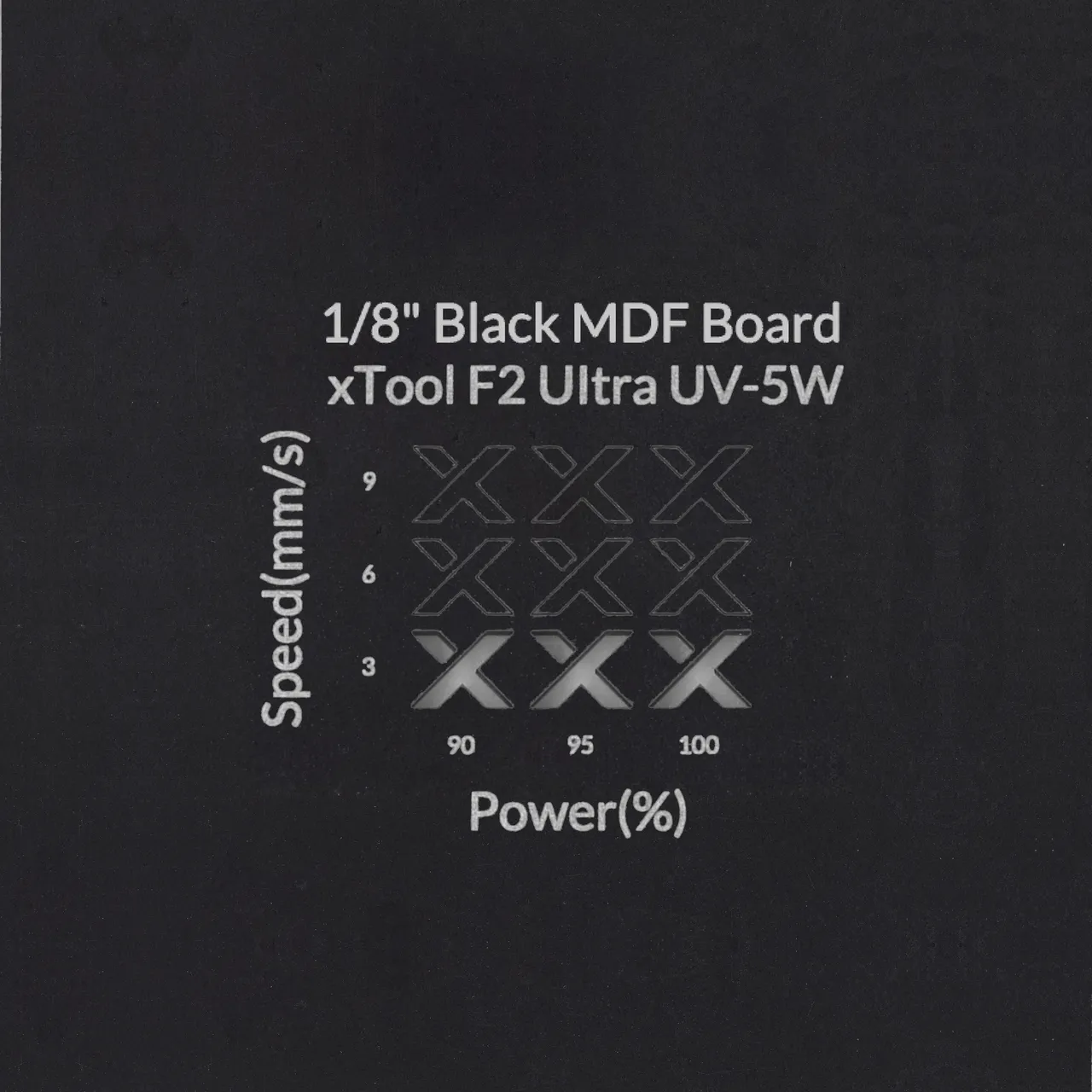 1/8"(3mm) Black MDF Board test grid