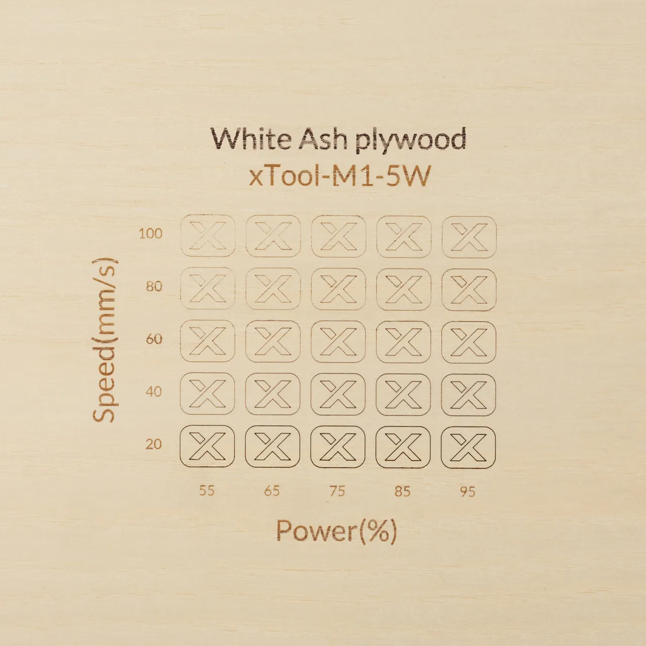 1/4"(6mm) White Ash Plywood test grid