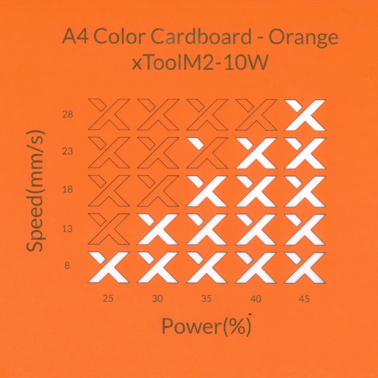 A4 Color Cardboard - Orange test grid
