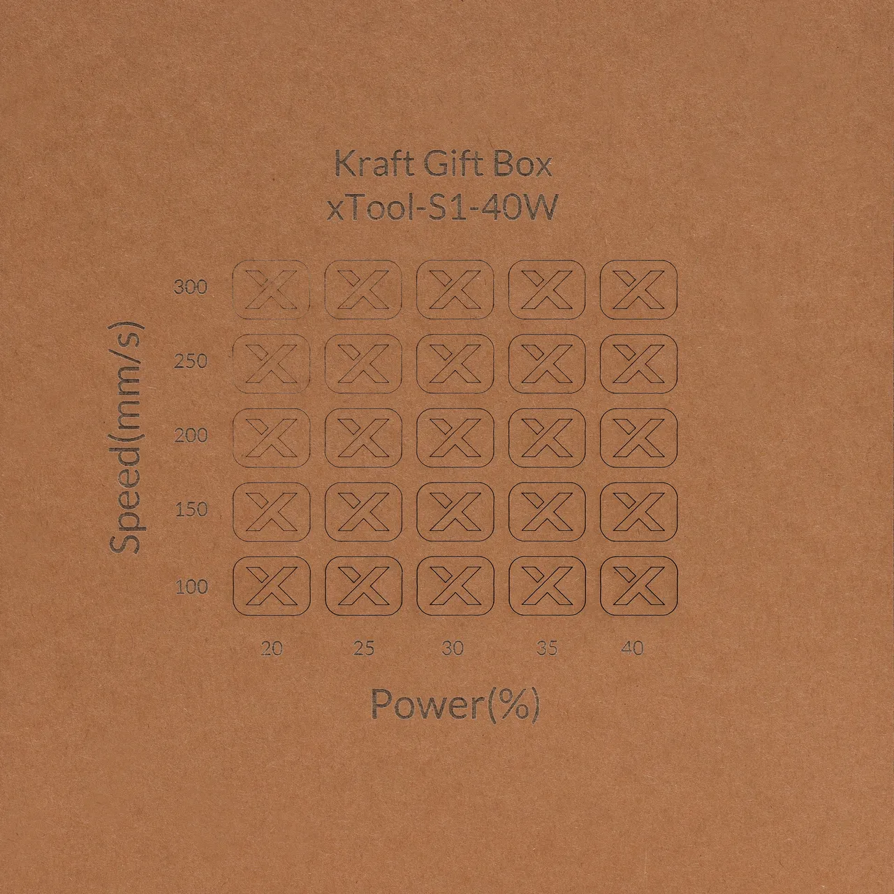 Kraft Gift Box test grid