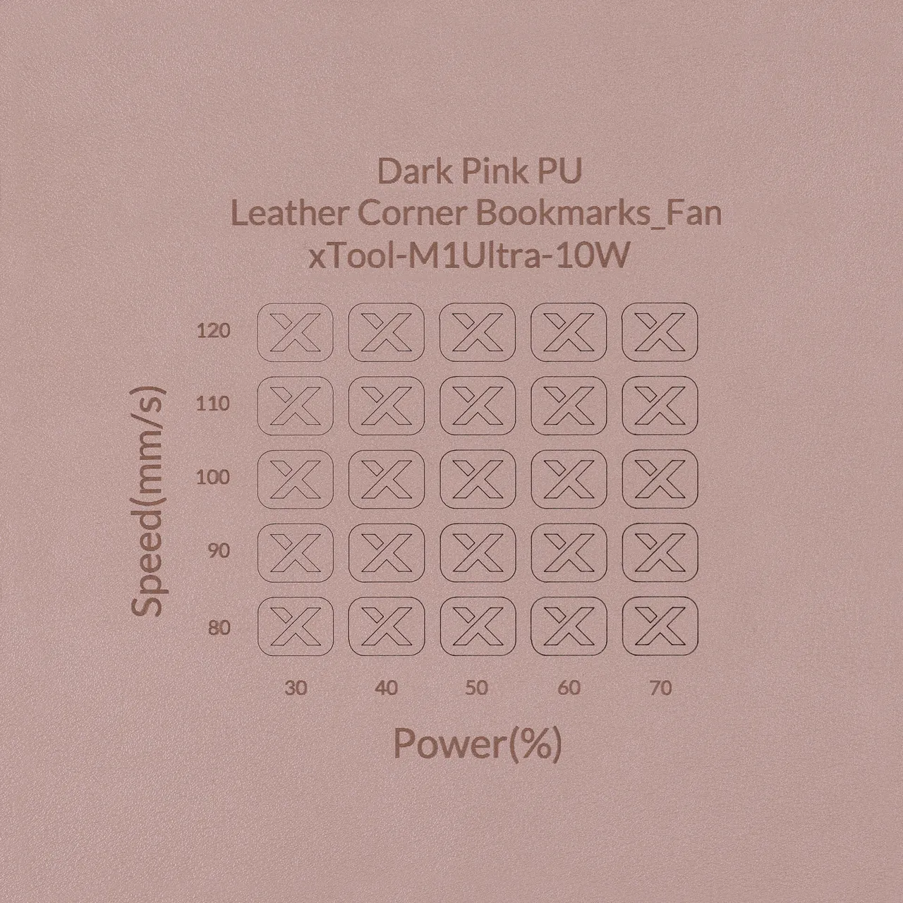 Dark Pink PU Leather test grid