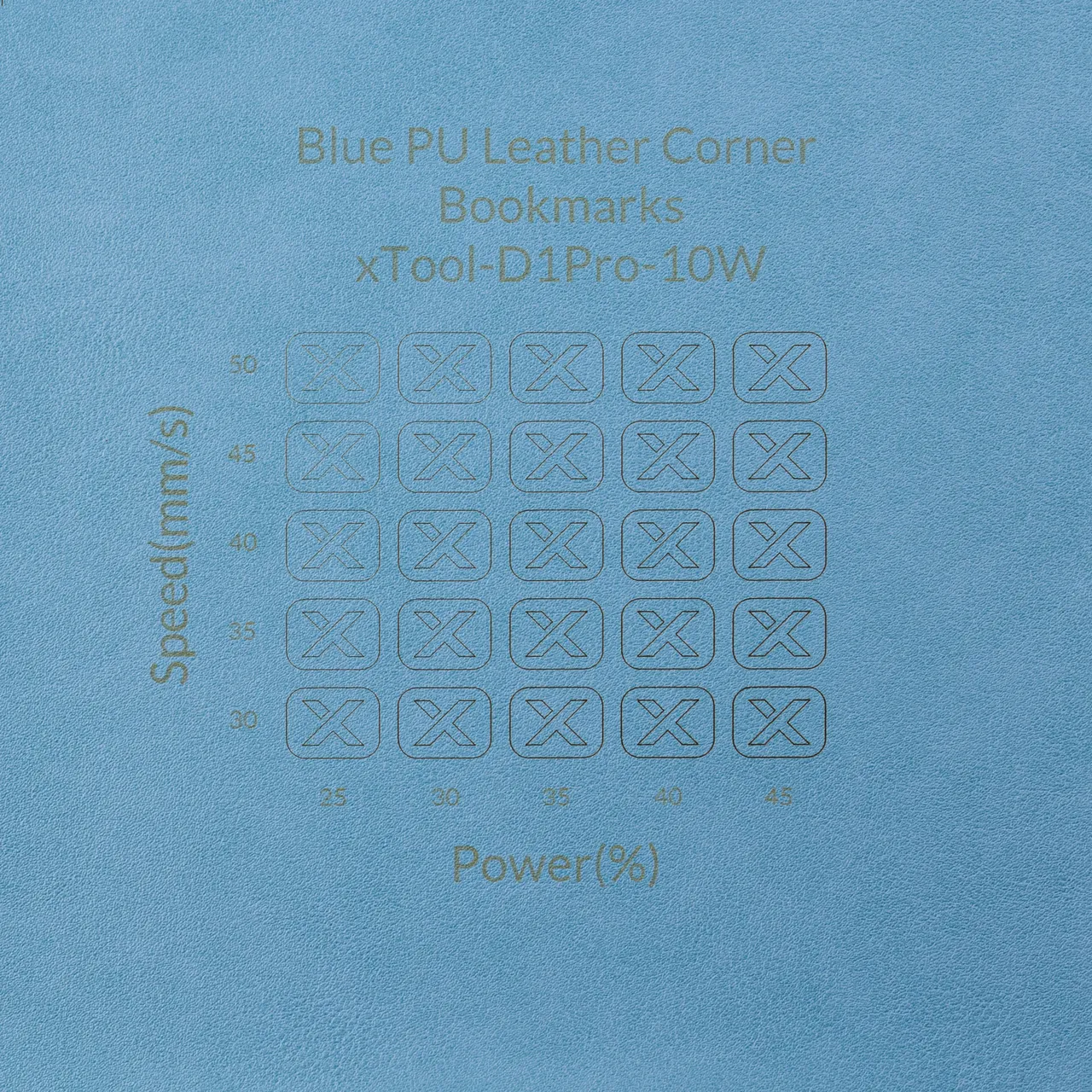 PU Leather Corner Bookmarks_Fan Sky Blue test grid
