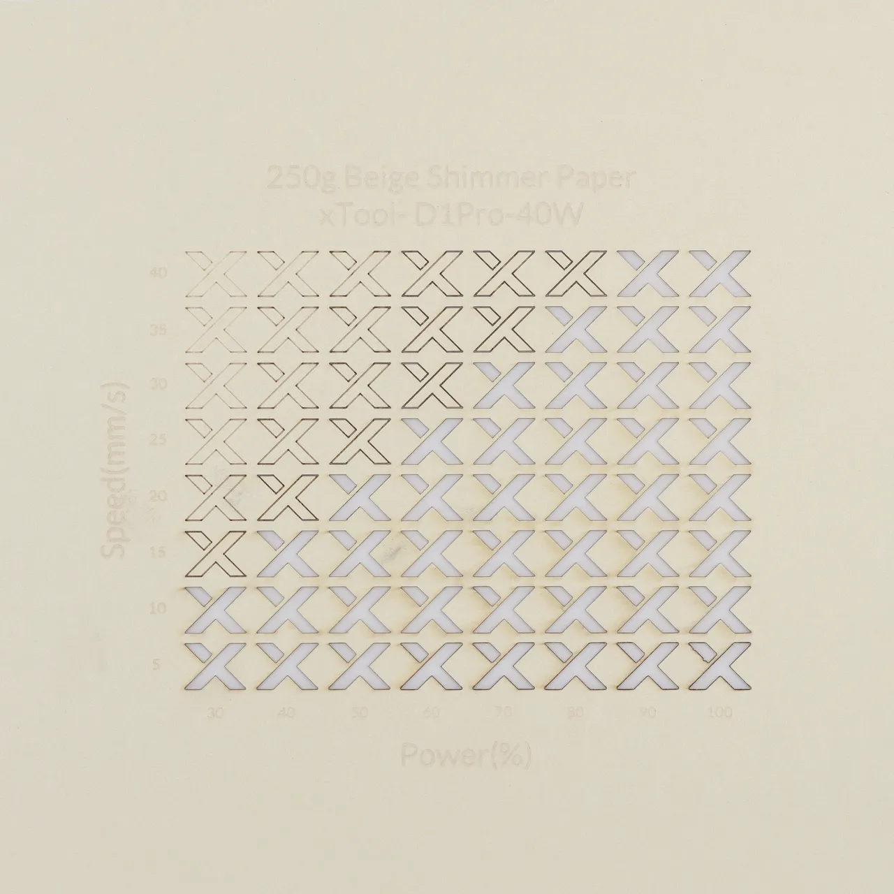 Beige Shimmer Paper-7oz(250g) test grid