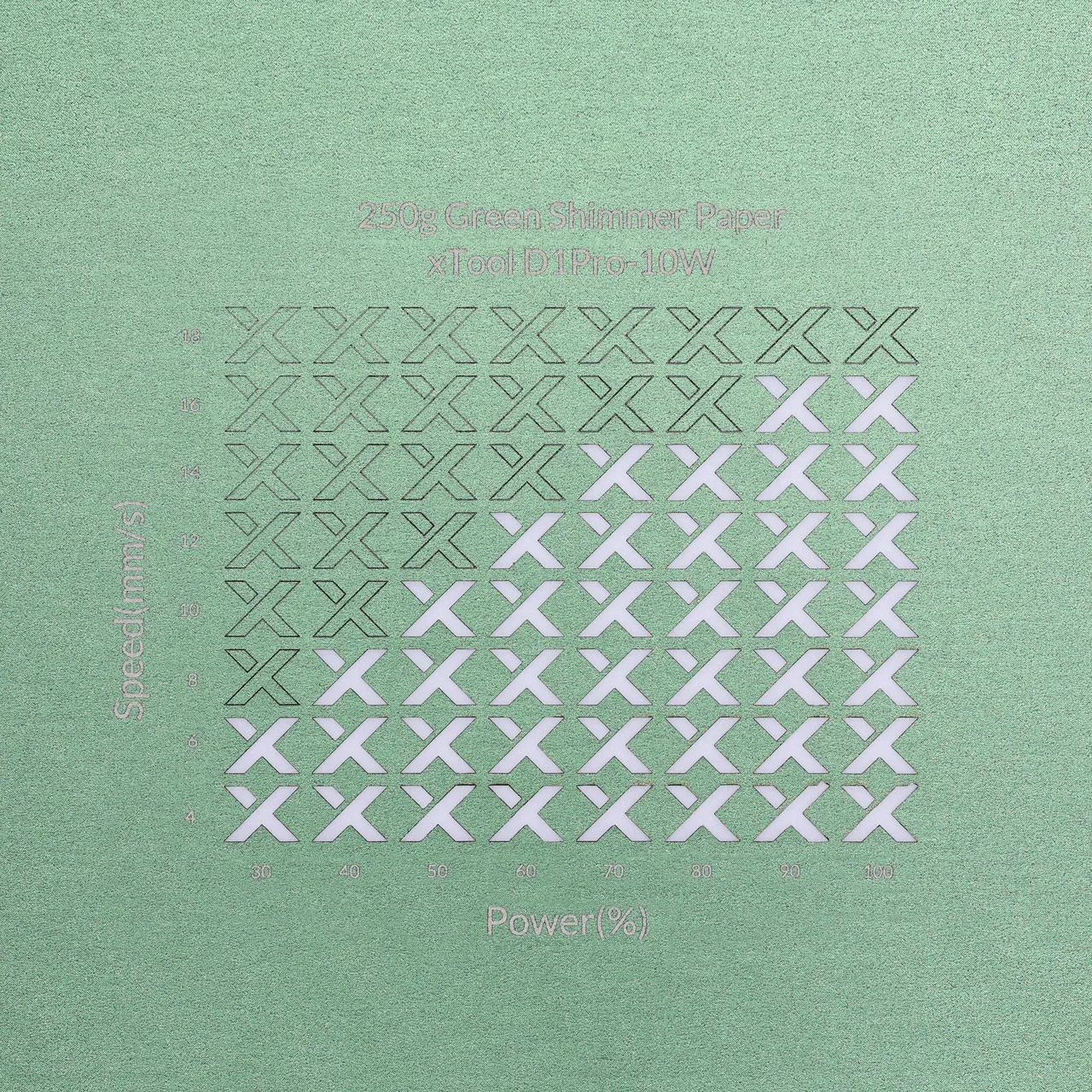 Green Shimmer Paper-7oz(250g) test grid