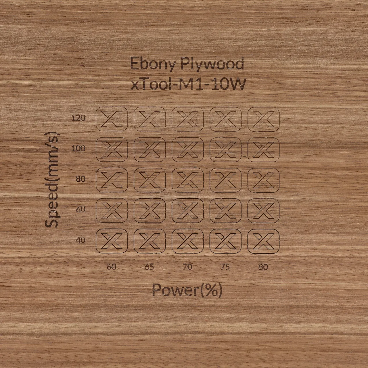 1/8"(3mm) Ebony Plywood test grid