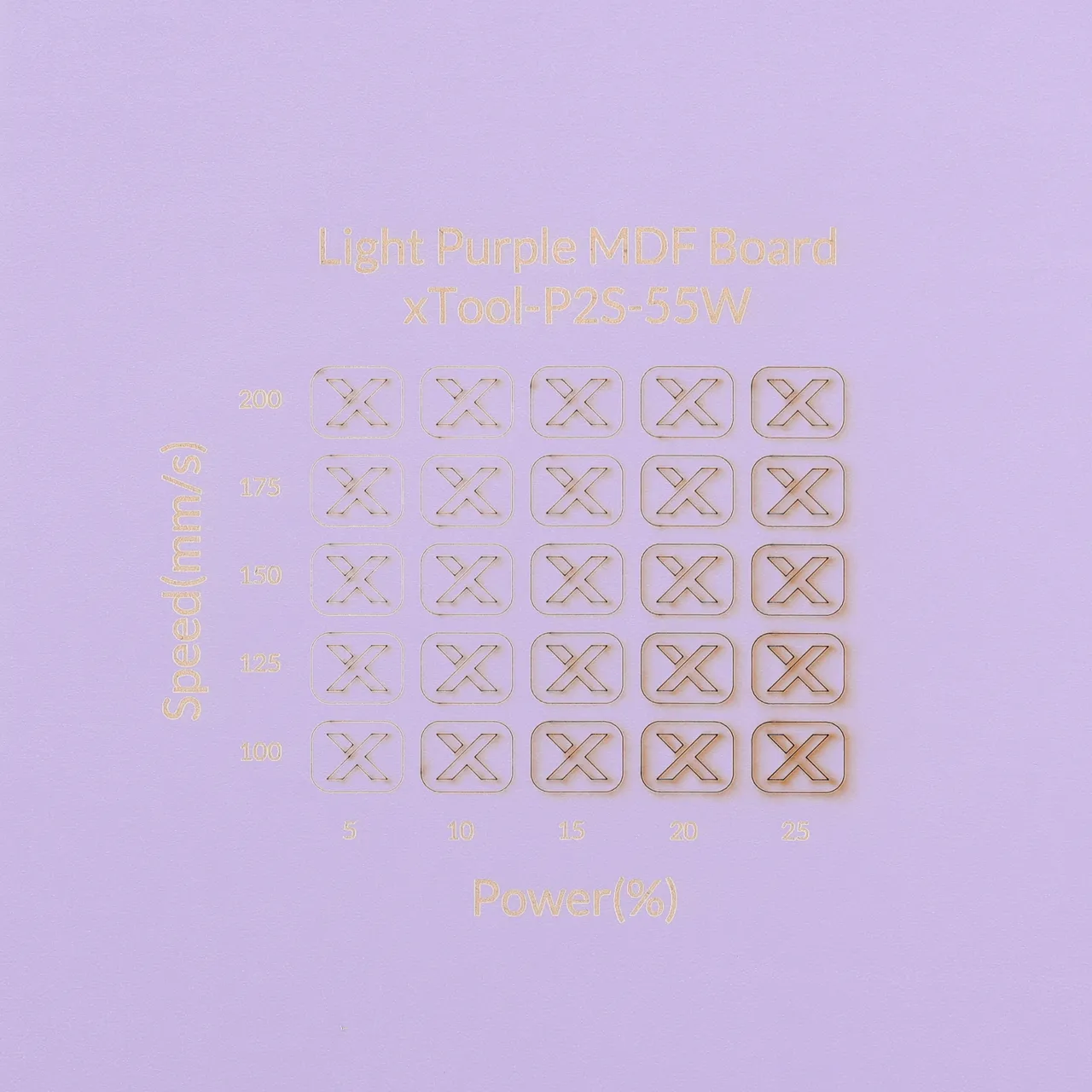 1/8"(3mm) Light Purple MDF Board test grid