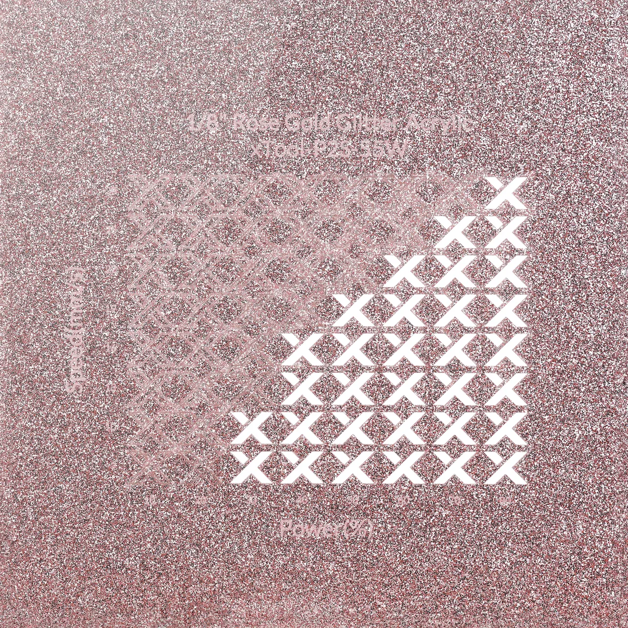 1/8"(3mm) Rose Gold Glitter Acrylic test grid