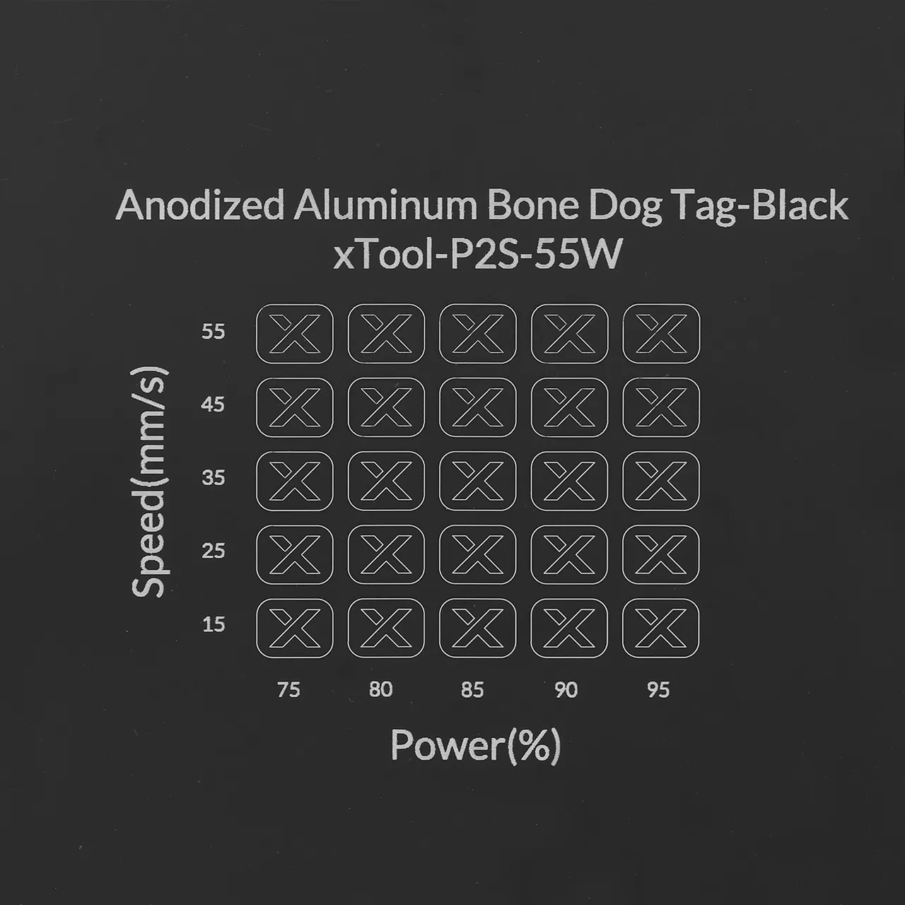 Black Frosted Anodized Aluminum Hat Clip test grid