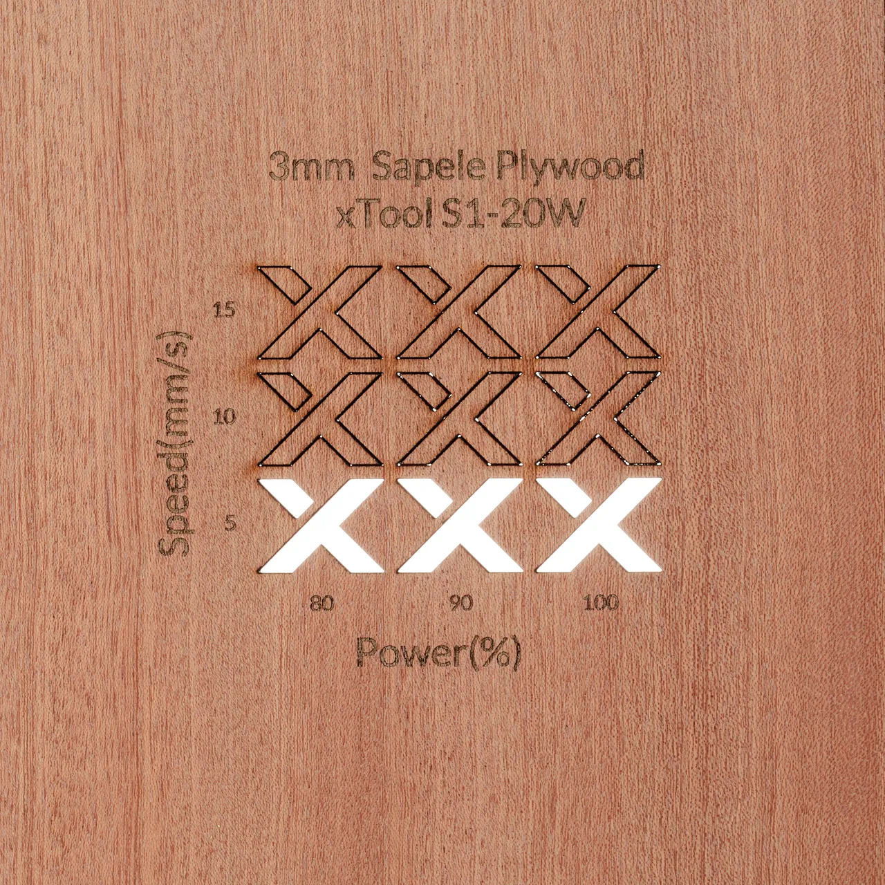 1/8"(3mm) Sapele Plywood test grid