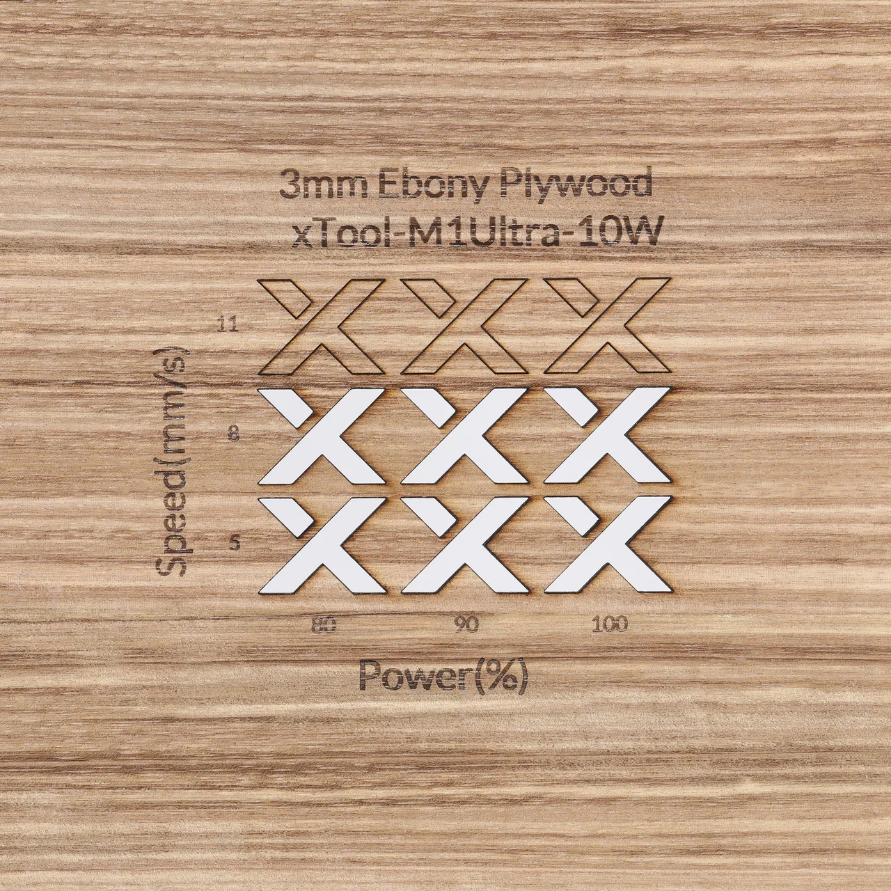 1/8"(3mm) Ebony Plywood test grid