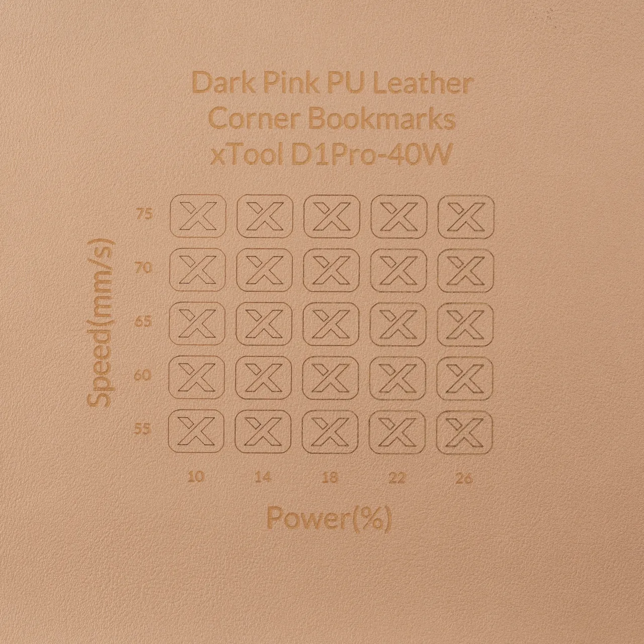 PU Leather Corner Bookmarks_Fan Dark Pink test grid