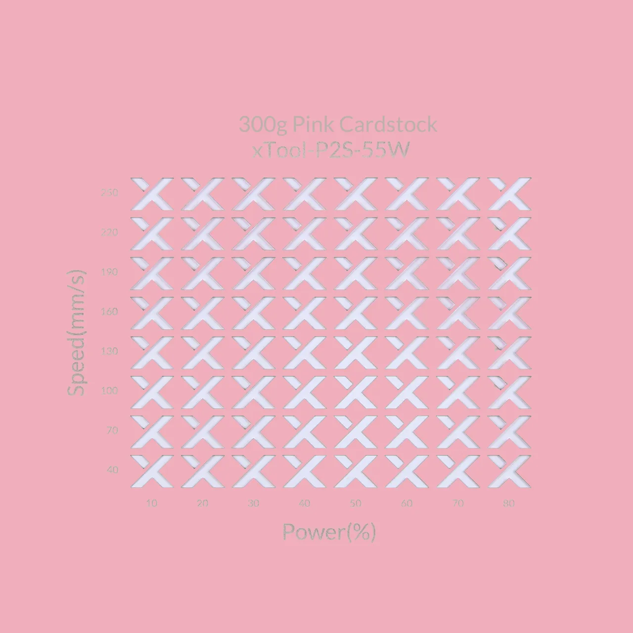 Pink Cardstock-9oz(300g) test grid