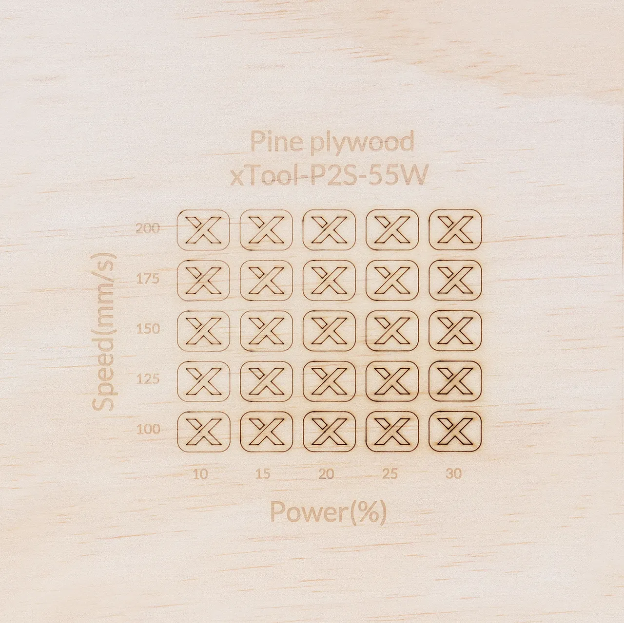 1/4"(6mm) Pine Ponderosa Plywood test grid