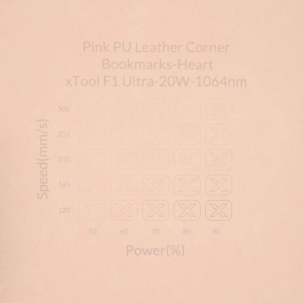 Peachy PU Leather test grid