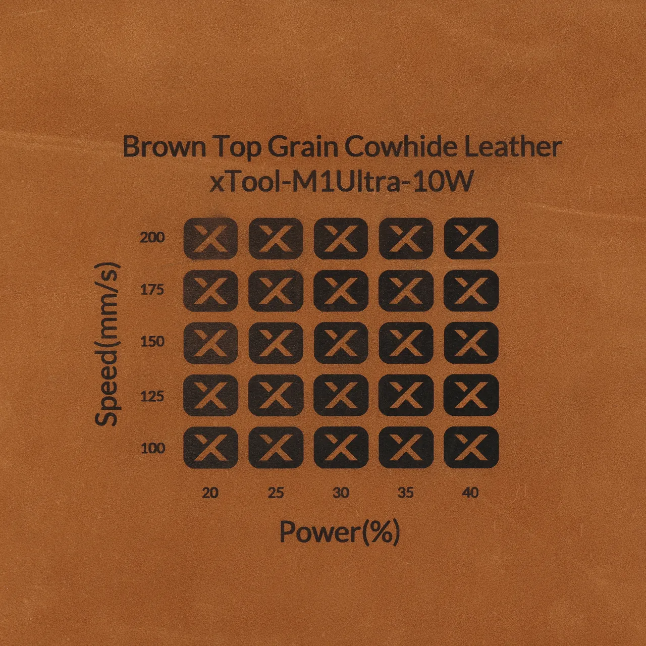 Brown Genuine Leather Slim Keychain test grid