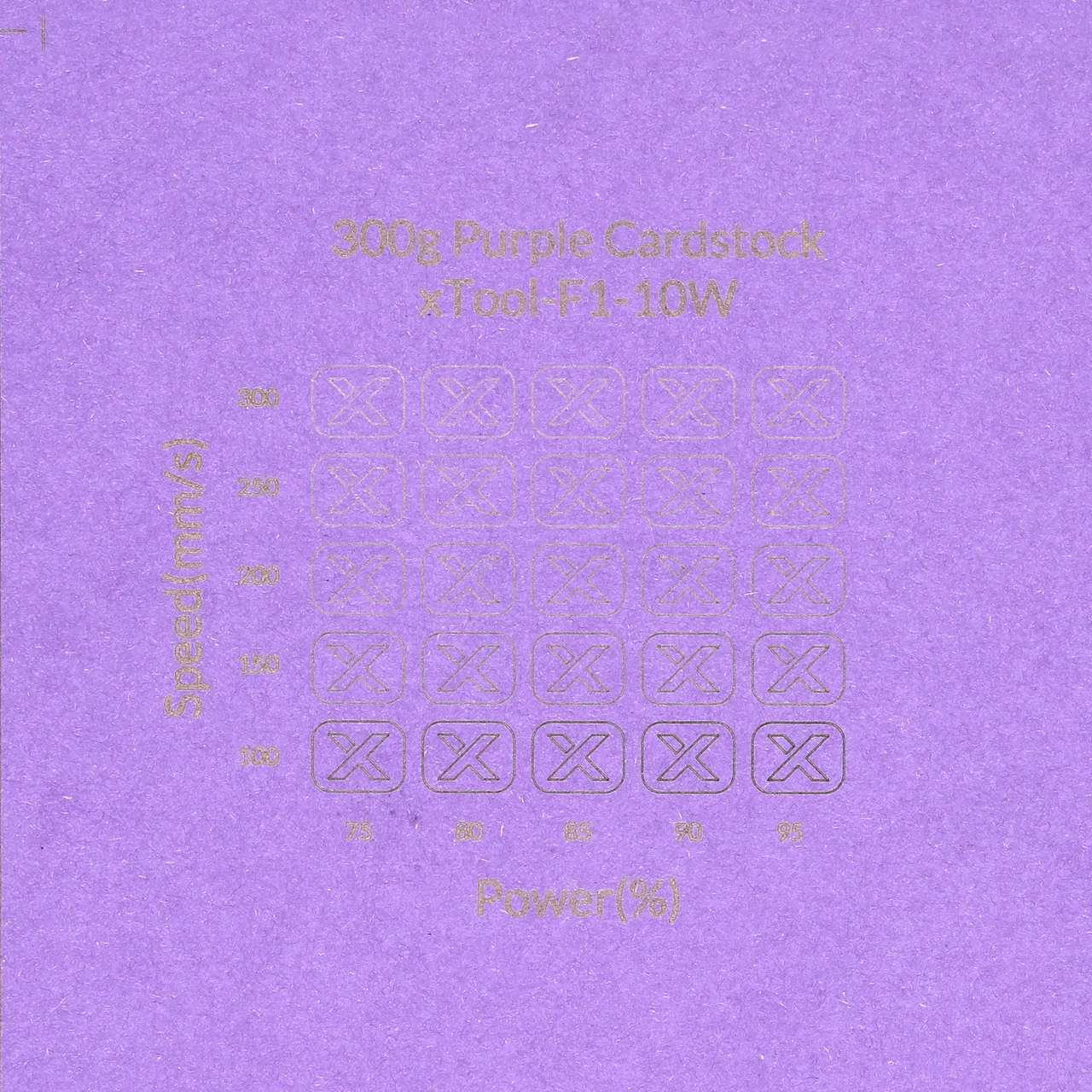 Purple Cardstock-9oz(300g) test grid