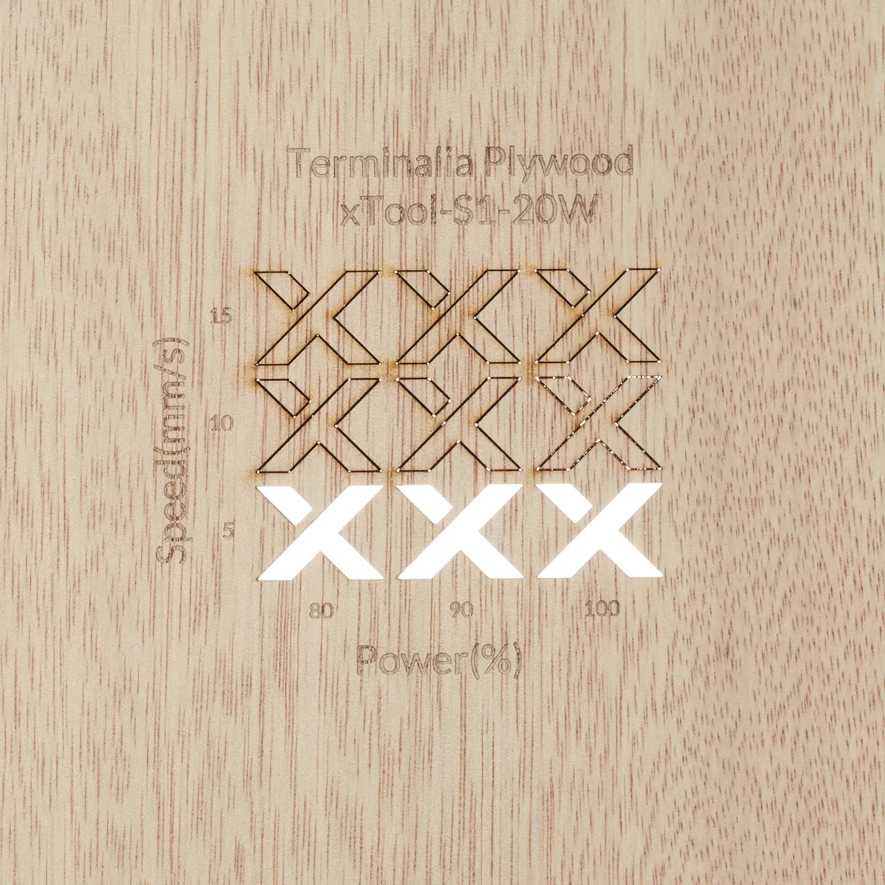1/8"(3mm) Terminalia Plywood test grid