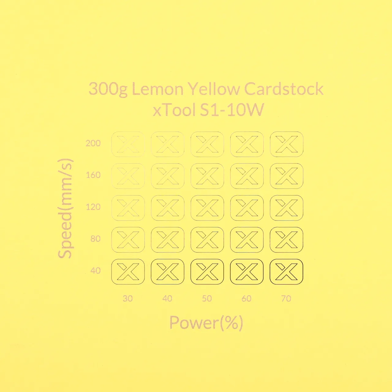 Lemon Yellow Cardstock-9oz(300g) test grid