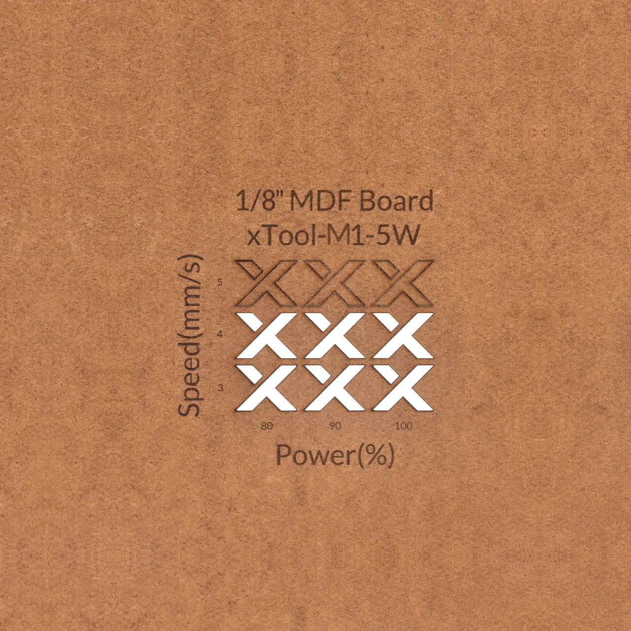 1/8"(3mm) MDF Board test grid