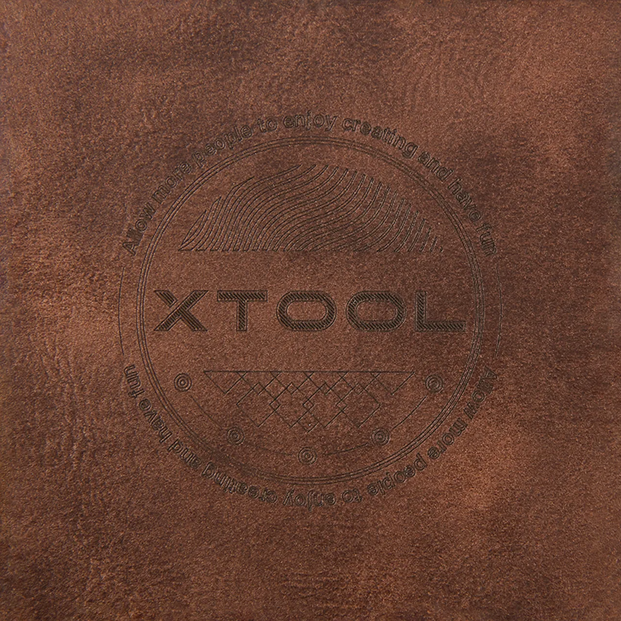 Brown to Gold Laserable Leatherette Passport Holder test grid