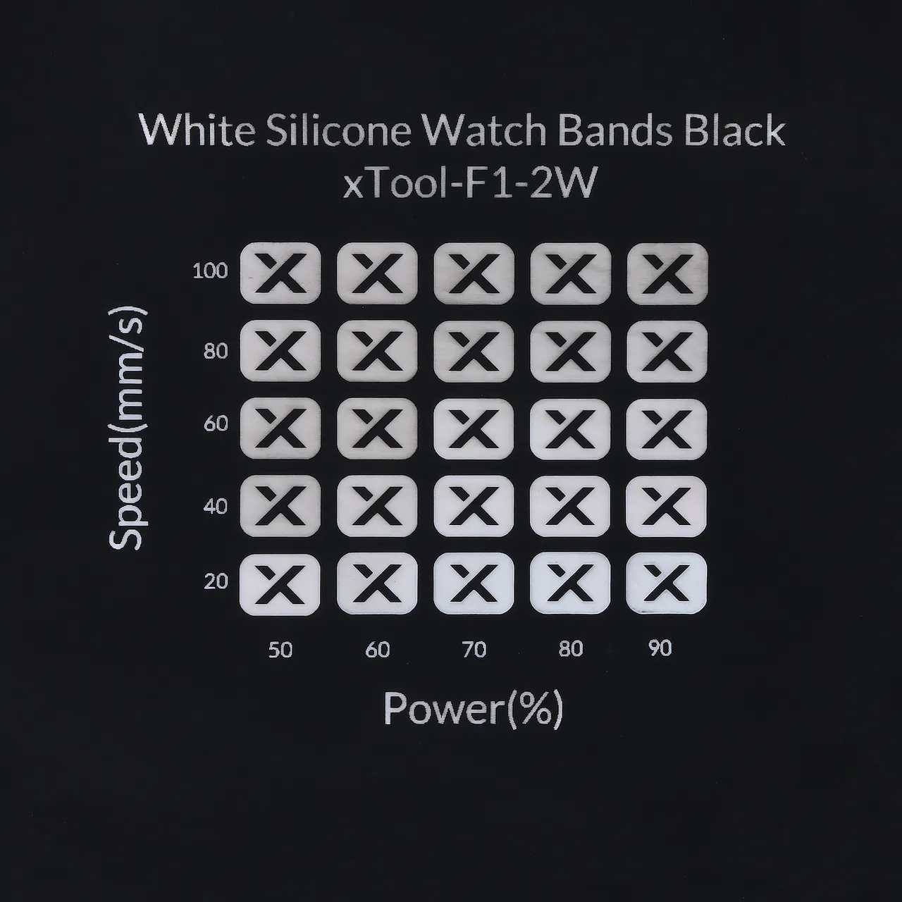 Black to White Silicone test grid