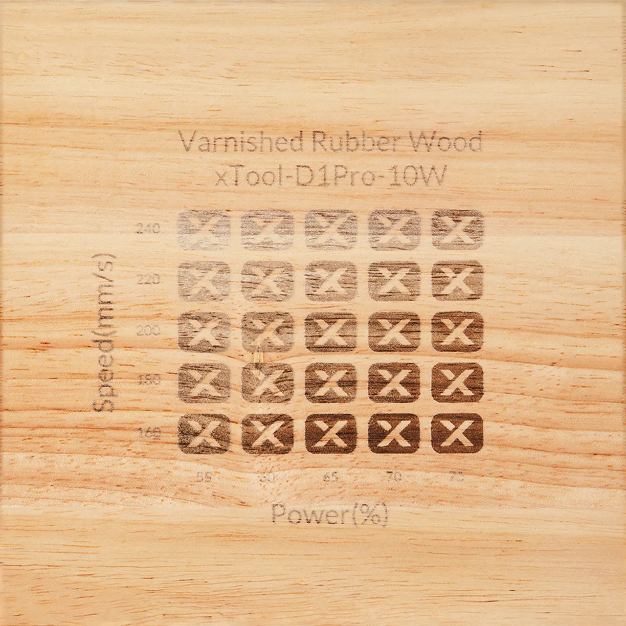 Varnished Rubber Wood test grid