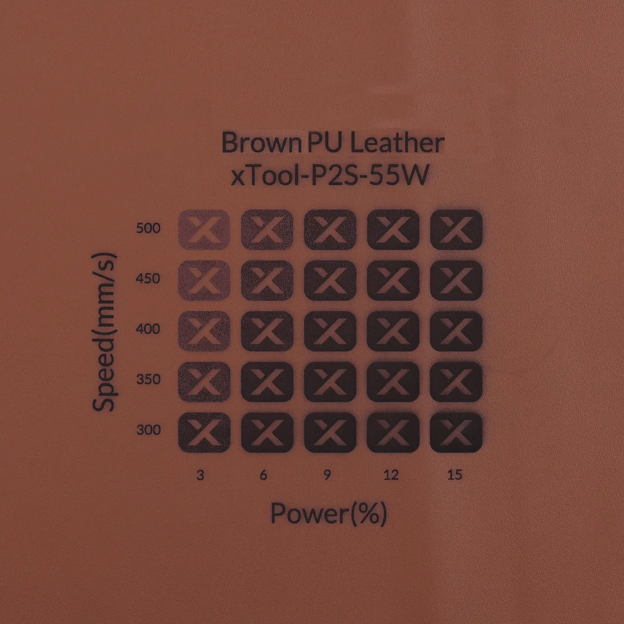 Brown PU Leather test grid